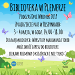Biblioteka w plenerze zaprasza 3-4 maja do Olszynek