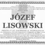 Nie żyje Józef Lisowski