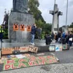Wronczanin Kajetan Nowak na marszu przeciwko zmianom klimatycznym w Poznaniu