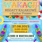 Amatorskie Regaty Kajakowe 27 sierpnia w Wartosławiu